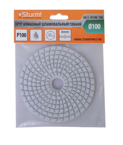 Круг шлифовальный гибкий  Sturm 9012-W100-100-Tehinstrument