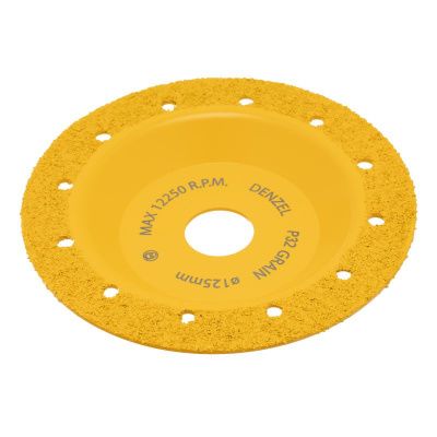 Чашка твёрдосплавная зачистная Denzel,125 мм, плоская, мелкое зерно #32-Tehinstrument
