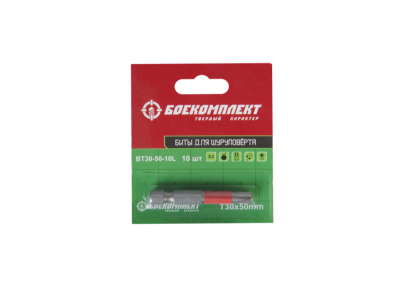 Биты t30x50мм, Torx Tamper, сталь S2, 10шт ЛЕНТА, БОЕКОМПЛЕКТ-Tehinstrument