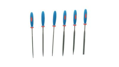 1051-01-140С Набор надфилей 6 шт, обрезиненная рукоятка, СОЮЗ-Tehinstrument