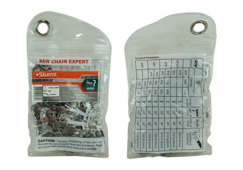 Цепь  Sturm 45 звеньев, паз 0,050", шаг 3/8", КРУГЛЫЙ ХРОМИРОВАННЫЙ, КАЛЕНЫЙ зуб-Tehinstrument