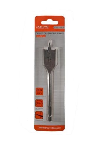 Сверло перовое по дереву, 24мм, шестигранный хвостовик,  Sturm-Tehinstrument