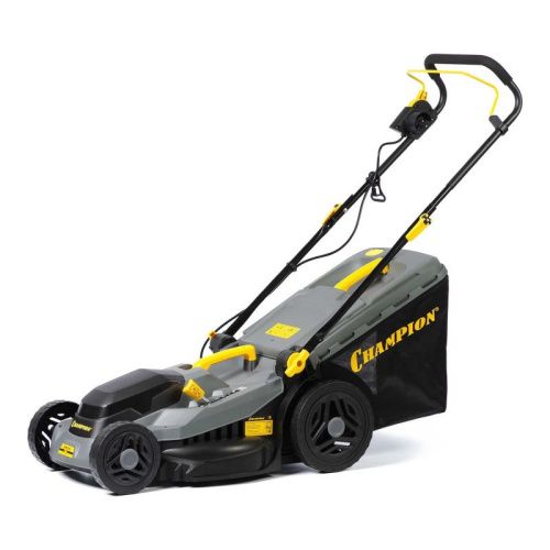 Газонокосилка эл. CHAMPION EM4318 (1,8 кВт пласт.+ткань травосб. 52л ширина 430мм 30-75мм, 12,9кг)-Tehinstrument