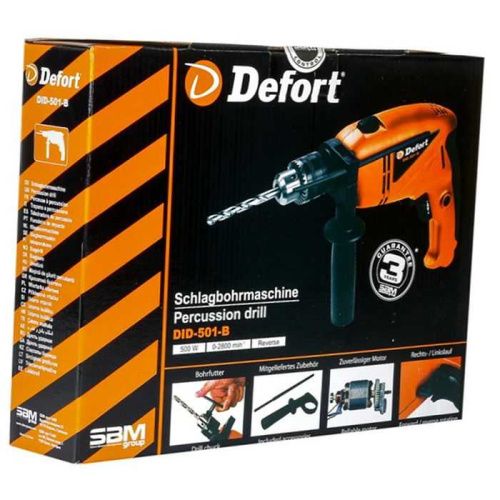 Электрическая ударная дрель Defort DID-501-B (дрель Дефорт 501), 93729806-Tehinstrument