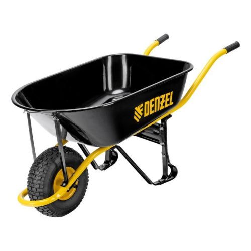 Тачка строительная, усиленная Denzel, объем 130 л, 230 кг, колесо 15х6.00-6-Tehinstrument