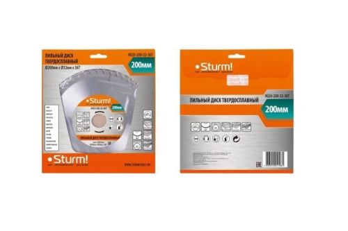 Пильный диск, размер 200x32x36 зубов С ПЕРЕХОД. КОЛЬЦОМ НА 30мм  Sturm-Tehinstrument