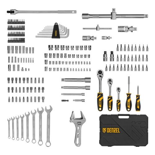 Набор инструментов 216 предметов Denzel, пластиковый кейс-Tehinstrument