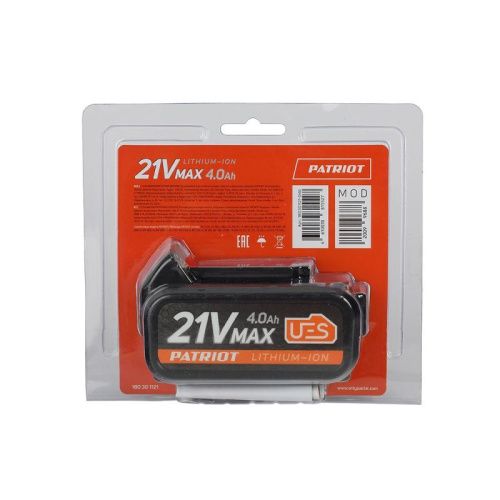 Батарея аккумуляторная BR 21 V Max Pro UES (21 В, 4 А*ч, Li-ion), Patriot-Tehinstrument