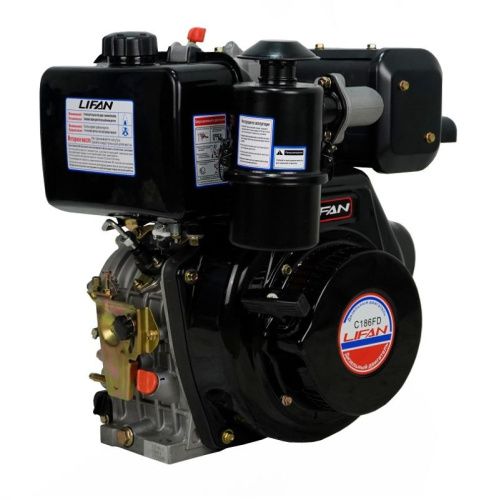 Двигатель Lifan Diesel 186FD, вал ?25мм, катушка 6 Ампер-Tehinstrument