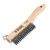 Щетка зачистная 4-х рядная, проволока из нержавеющей стали с деревянной ручкой скребок, EFP// Denzel-Tehinstrument