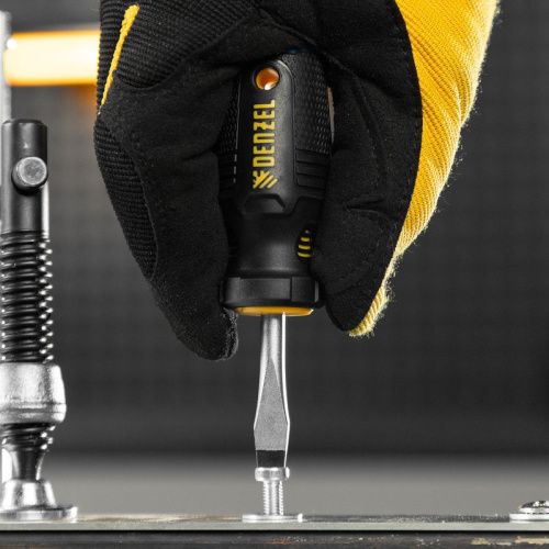 Отвертка, SL6x38 мм, S2, 3к рукоятка Denzel-Tehinstrument