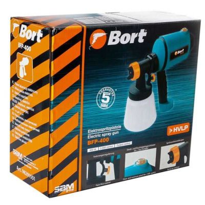 Электрический краскораспылитель Bort BFP-400 (краскопульт Борт 400), 98291551-Tehinstrument