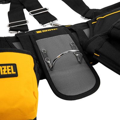 Пояс монтажника усиленный, с лямками, сумки поясные, держатель для молотка Denzel-Tehinstrument