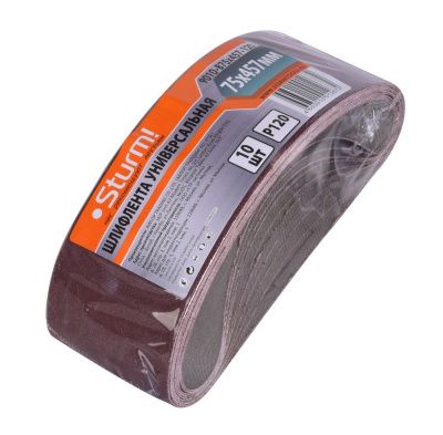 Шлифлента, 76x533мм, Р120, 10 шт,  Sturm-Tehinstrument