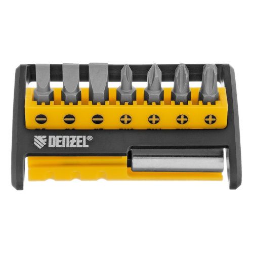 Набор бит с магнитным держателем Denzel S2, 8 шт -Tehinstrument