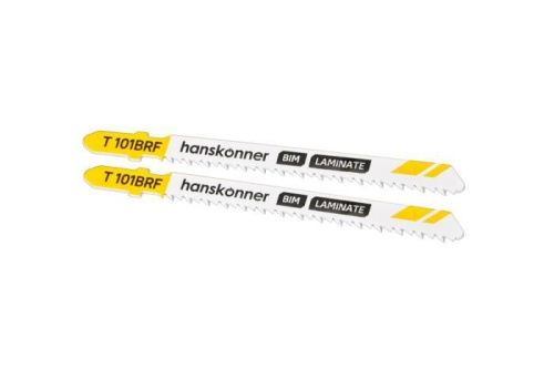 Пилки для лобзика по ламинату 2шт, T101BRF (пласт.,фибер.3-30мм) Hanskonner-Tehinstrument