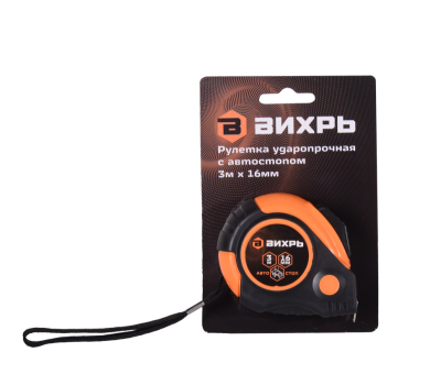 Рулетка Вихрь 3м х 16мм автостоп-Tehinstrument