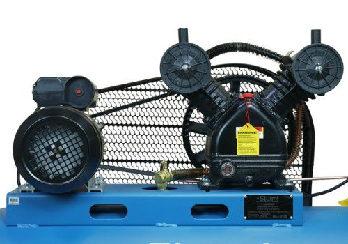 Компрессор воздушный масляный  Sturm AC932100B, 2,4кВт,410 л/мин, ресивер100л,, ременной привод-Tehinstrument