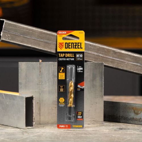 Сверло-метчик М10 х 1,25 мм, Р6М5// Denzel-Tehinstrument