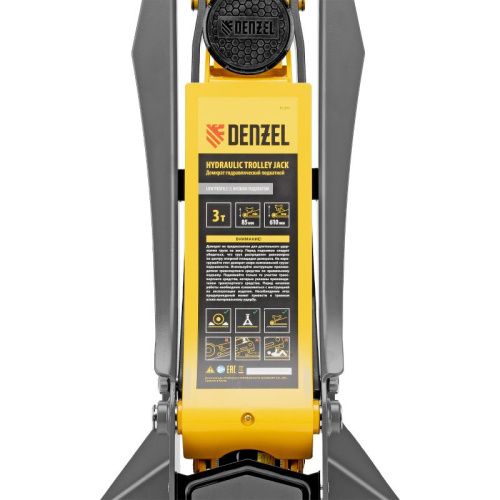 Домкрат гидравлический подкатной, 3 т, 85-610 мм, быстрый подъем, низ. подхват, проф, SUV Denzel-Tehinstrument