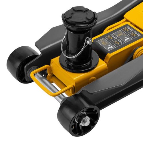 Домкрат гидравлический подкатной, 2/3 т, 98-770 мм, быстрый подъем, низ. подхват, проф, SUV Denzel-Tehinstrument