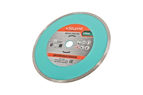 Алмазный диск, влажная резка, непрерывный 230мм  Sturm-Tehinstrument