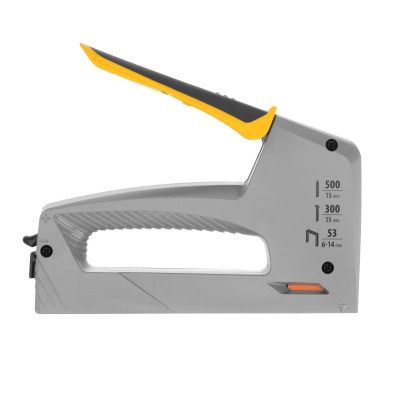 Степлер мебельный, пластиковый корпус, тип 53, 6-14 мм, тип 300, 15 мм, тип 500, 15 мм Denzel-Tehinstrument