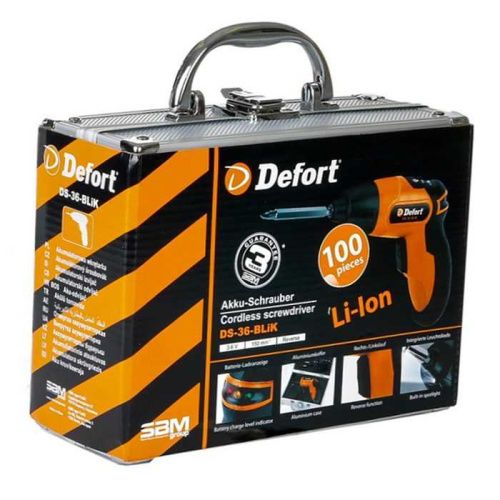 Аккумуляторная отвертка Defort DS-36-BLiK (отвертка Дефорт 36BLiK), 98295696-Tehinstrument