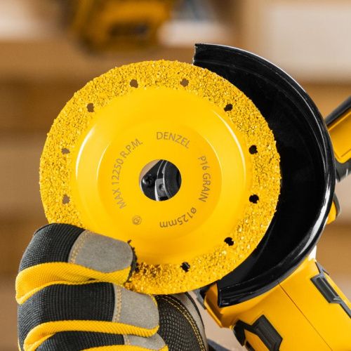 Чашка твёрдосплавная зачистная Denzel,125 мм, наклонная, среднее зерно #16-Tehinstrument