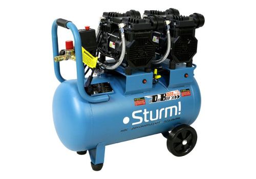 AC93450OL Компрессор воздуш.безмасл. Sturm 2х1500Вт,480л/мин,ресивер 50л,,бесшумный-Tehinstrument