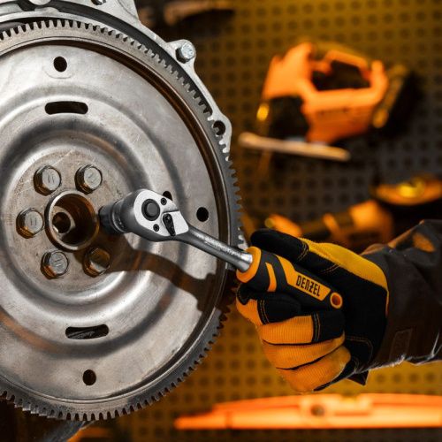 Ключ-трещотка 3/8", 90 зубьев, с быстрым сбросом, CrV Denzel-Tehinstrument