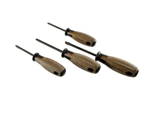 Набор отверток, 4 шт, ручка полимерное дерево, S2, Hanskonner-Tehinstrument