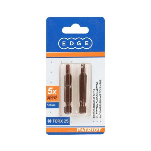 Бита T25, сталь S2, длина 50 мм, 2 шт., Patriot-Tehinstrument