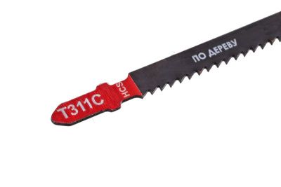 Пилки для лобзика по дереву T311C, 5 шт, 126х100мм, шаг зуба 2,75мм, быстрый прямой рез, HCS, БОЕКОМПЛЕКТ-Tehinstrument