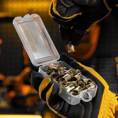 Заклепки резьбовые, стальные, оцинкованные, М8, пластиковый кейс, 40 шт. Denzel-Tehinstrument