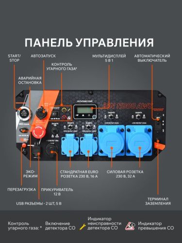Генератор инверторный PATRIOT iGN 11000AWS-Tehinstrument