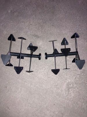 Фрезы Гусиные лапки с пыльником для мотоблоков АГАТ, САЛЮТ, МобилК, D=340х25 мм, L=300 мм-Tehinstrument