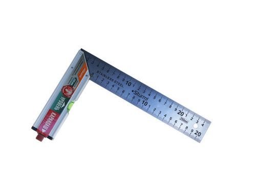 Угольник с уровнем и карандашом, 250мм, стальной, серия Кулибин,  Sturm-Tehinstrument