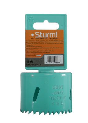 Коронка биметаллическая, 60 мм, 5/8",  Sturm-Tehinstrument