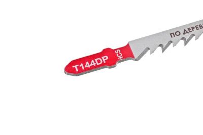 Пилки для лобзика по дереву T144DP, 5 шт, 100х74мм, шаг зуба 4мм, быстрый прямой рез, HCS, БОЕКОМПЛЕКТ-Tehinstrument