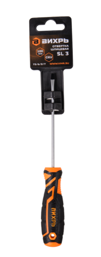 Отвёртка шлицевая ВИХРЬ SL3 100мм-Tehinstrument