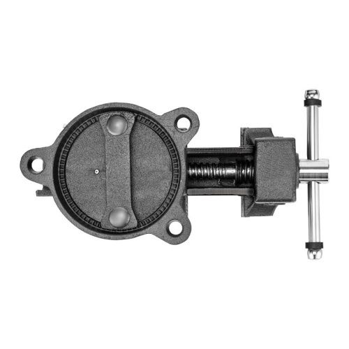 Тиски слесарные BVH-100, 100 мм, поворотные, стальная направляющая, с наковальней //Denzel-Tehinstrument