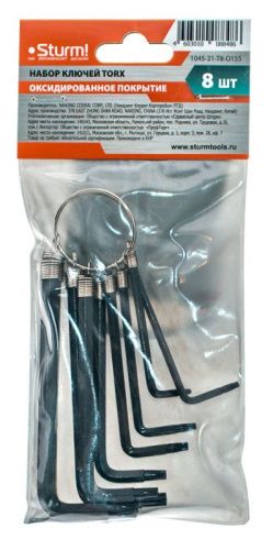 Набор ключей TORX  Sturm 1045-21-T8-O155-Tehinstrument