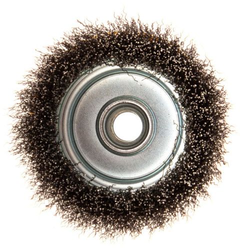 Щетка для УШМ, 100 мм, "Чашка", витая нержавеющая проволока 0.3 мм, М14 Denzel-Tehinstrument