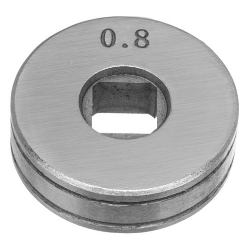 Подающий ролик, V профиль под стальную проволоку 0,8-1мм, посадка квадрат, 2 шт Denzel-Tehinstrument