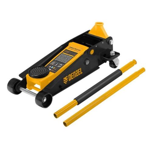Домкрат гидравлический подкатной 3 т, с фиксатором, быстрый подъем, 135-480 мм, профессиональный Denzel-Tehinstrument