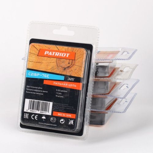 Цепь пильная Patriot 21BP-76E (0.325", 1.5 мм, 76 звеньев)-Tehinstrument