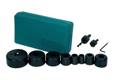 Набор коронок по дереву, 8 шт, 19/22/29/32/38/44/51/64x22мм, пластиковый кейс,  Sturm-Tehinstrument