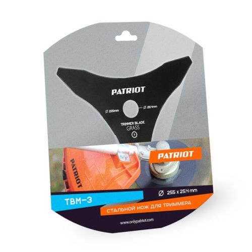 Нож Patriot TBM-3 для триммера (255х25.4 мм, 3 зубца)-Tehinstrument
