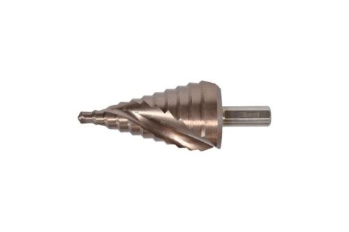 Сверло ступенчатое по металлу 6-36мм шаг 3мм Р6М5+COBALT спираль  Sturm-Tehinstrument